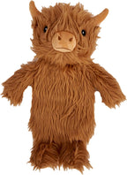 3D Novelty Hot Water Bottle with Removable Cover - Highland Cow Design - Soft Plush Cover - Premium Natural Rubber
