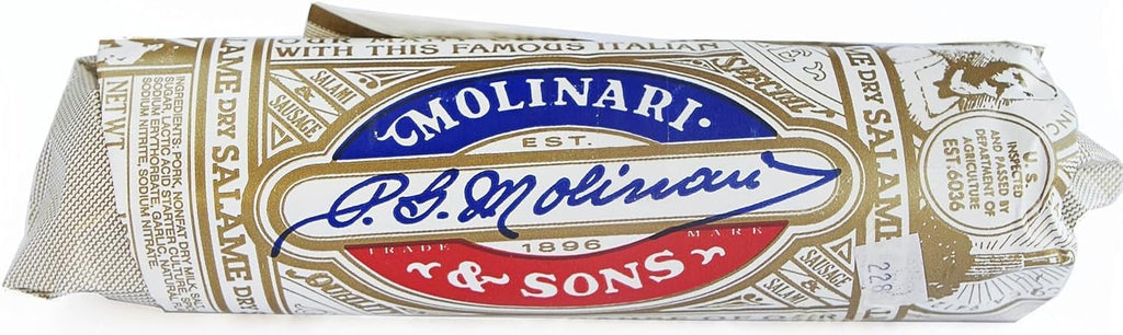 Molinari & Sons Italian Dry Salame – Traditional Dry-Cured Italian Meats – Authentic Flavor, Charcuterie-Ready, Gluten-Free, Made in San Francisco Since 1896 (Dry Salami)