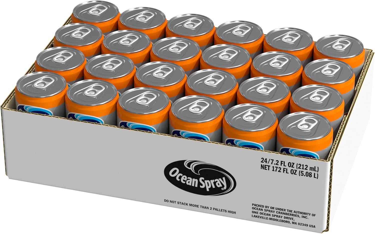 Ocean Spray® 7.2 Oz 100% Orange Juice Blend Juice Drink Mini Can (Pack of 24)