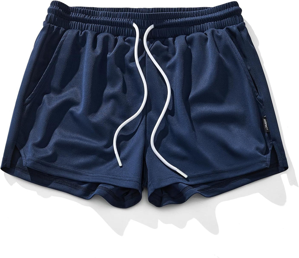 AIMPACT Mens Mesh Running Shorts 3 Inch Quick Dry Lightweight Gym Workout Athletic Shorts for Men with Pockets