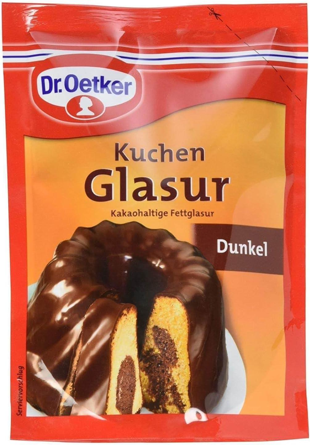 Dr Oetker Dunkel Kuchen Glasur 125g/4.4oz Dark Chocolate Icing