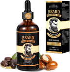 Beard Growth Oil for Men, 100% Natural Beard Oil with Argan Oil, Jojoba Oil, Castor Oil - 3.38 FL/100ML Fresh Fragrance Beard Conditioner Softens, Nourishes,Strengthens, Promotes Beard Growth