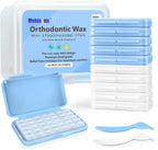 Pre-Cut Orthodontic Wax for Braces & Aligners – Strong Hold Dental Wax for Gum & Cheek Relief, Food-Grade Wax with Aloe Vera & Vitamin E, 350+ Dots with Travel Cases & Applicators, FSA HSA Eligible