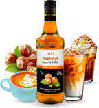 RIO Hazelnut Coffee Syrup, Perfect for Hot or Iced Drinks & Desserts, Warm & Inviting Flavor Sweetened with Pure Cane Sugar, Barista-Grade Flavor Syrups for Coffee Drinks at Home & Work - 700ml