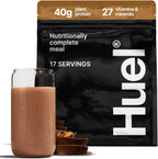Huel Black Edition | Chocolate Peanut Butter 40g Vegan Protein Powder | Nutritionally Complete Meal Replacement | 27 Vitamins and Minerals, Gluten Free | 17 Servings