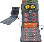 Heated Vibrating Massage Mattress Pad with 20 Massage Heads, Full Body Pain Relief Mat for Back, Lumbar & Legs, Portable & Foldable Design for Easy Storage