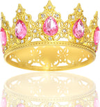 CAVETEE Crown Cake Topper，Mini Baby Crown Crystal Princess Tiara Rhinestone Crown Cake Decoration for Wedding Birthday Party