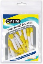 25 Stoddard ICON Interdental Brushes. Value Pack. All with extendable Handles. Choose from Four Different Sizes Floss, Toothpick, Plaque, Tartar Removal Oral Hygiene Dental Brush - Yellow 0.7 mm