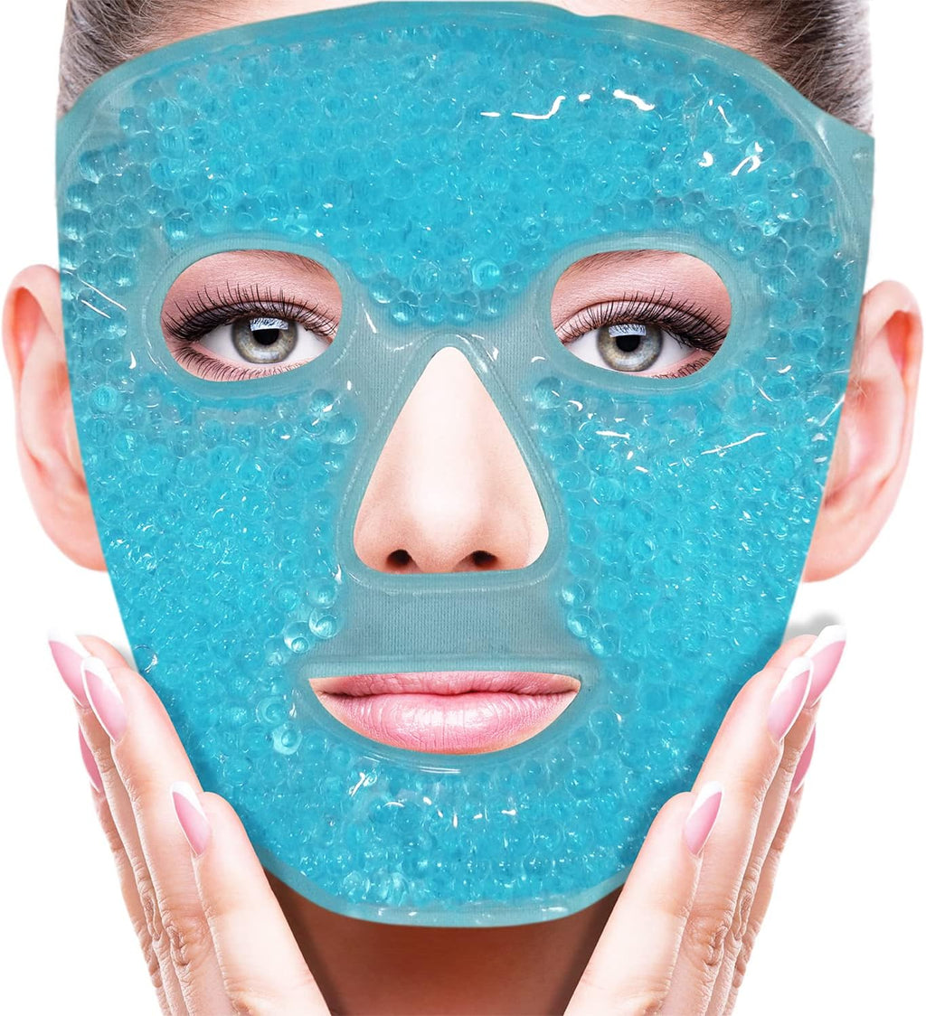 ZNÖCUETÖD Cold Face Eye Mask Ice Pack Reduce Facial Puff, Dark Circles, Gel Hot Heat Cold Compress Pack, Face SPA Gift for Woman Sleeping, Pressure, Headaches, Skin Care, Post Laser Cosmetic Care