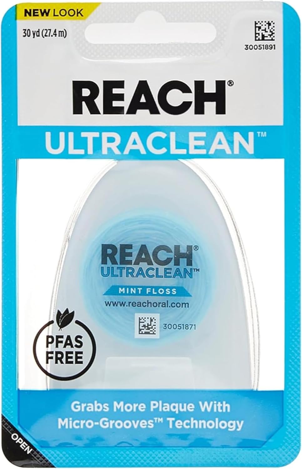 REACH Ultraclean Dental Floss Mint 30 Yards (Pack of 3)