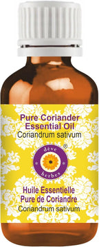 Deve Herbes Pure Coriander Essential Oil (Coriandrum sativum) Steam Distilled 15ml (0.50 oz)
