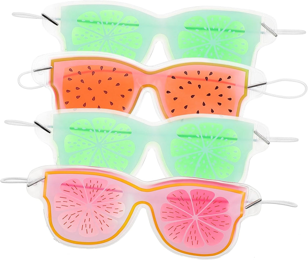 FOMIYES 4Pcs Reusable PVC Eye Mask Mixed Color Gel Cooling Eye Masks for Puffiness Relief and Eye Fatigue Shading Blindfolds for Relaxation and Soothing