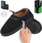Heated Slippers, Kamlif 7.4V Electric Heated Shoes Foot Warmers with 22.2 Wh Rechageable Batteries, Winter House Memory Foam Slppers for Men Women Cold