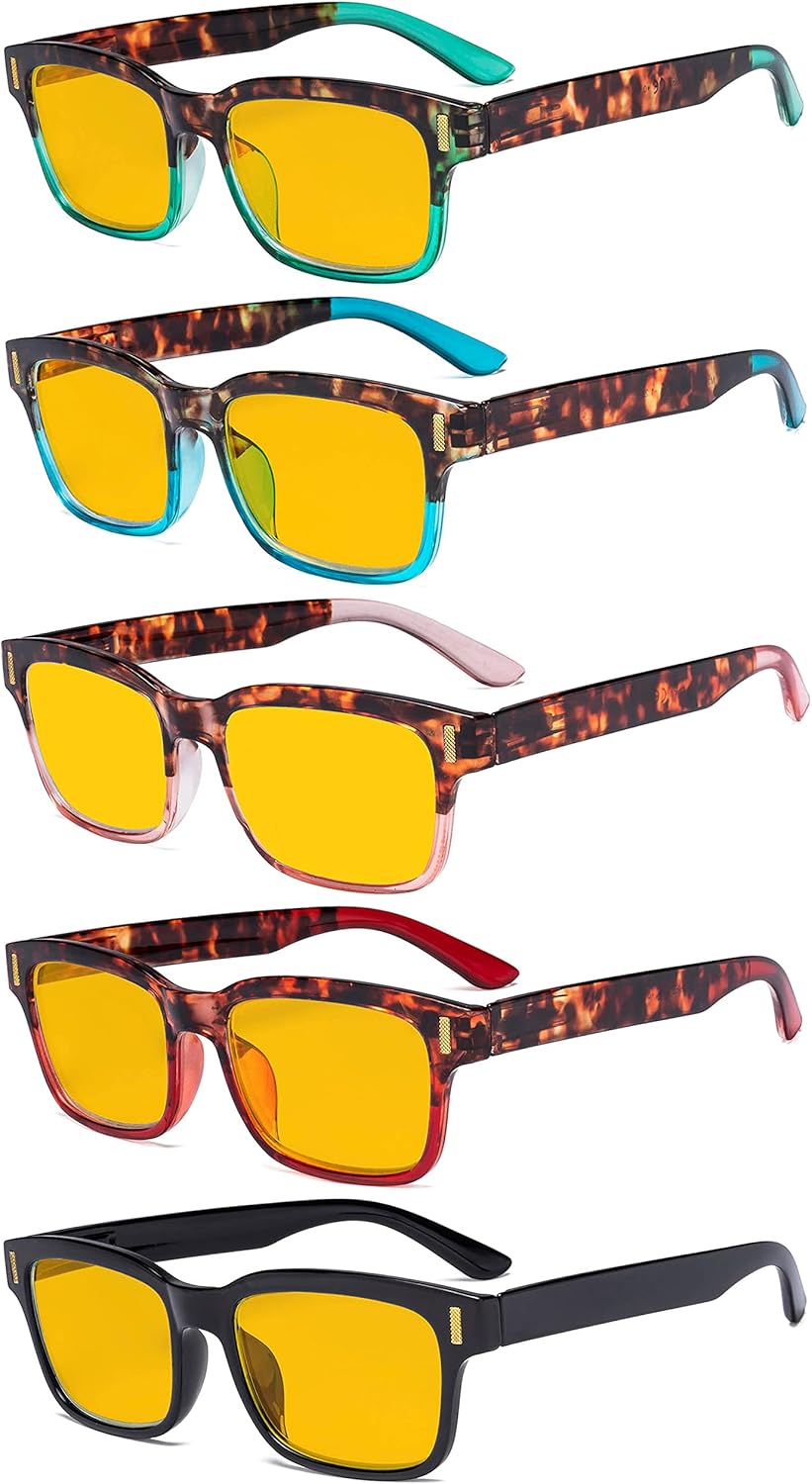 Eyekepper 5-pack Large Frame Reading Glasses - Stylish Reader Eyeglasses for Men Women Reading