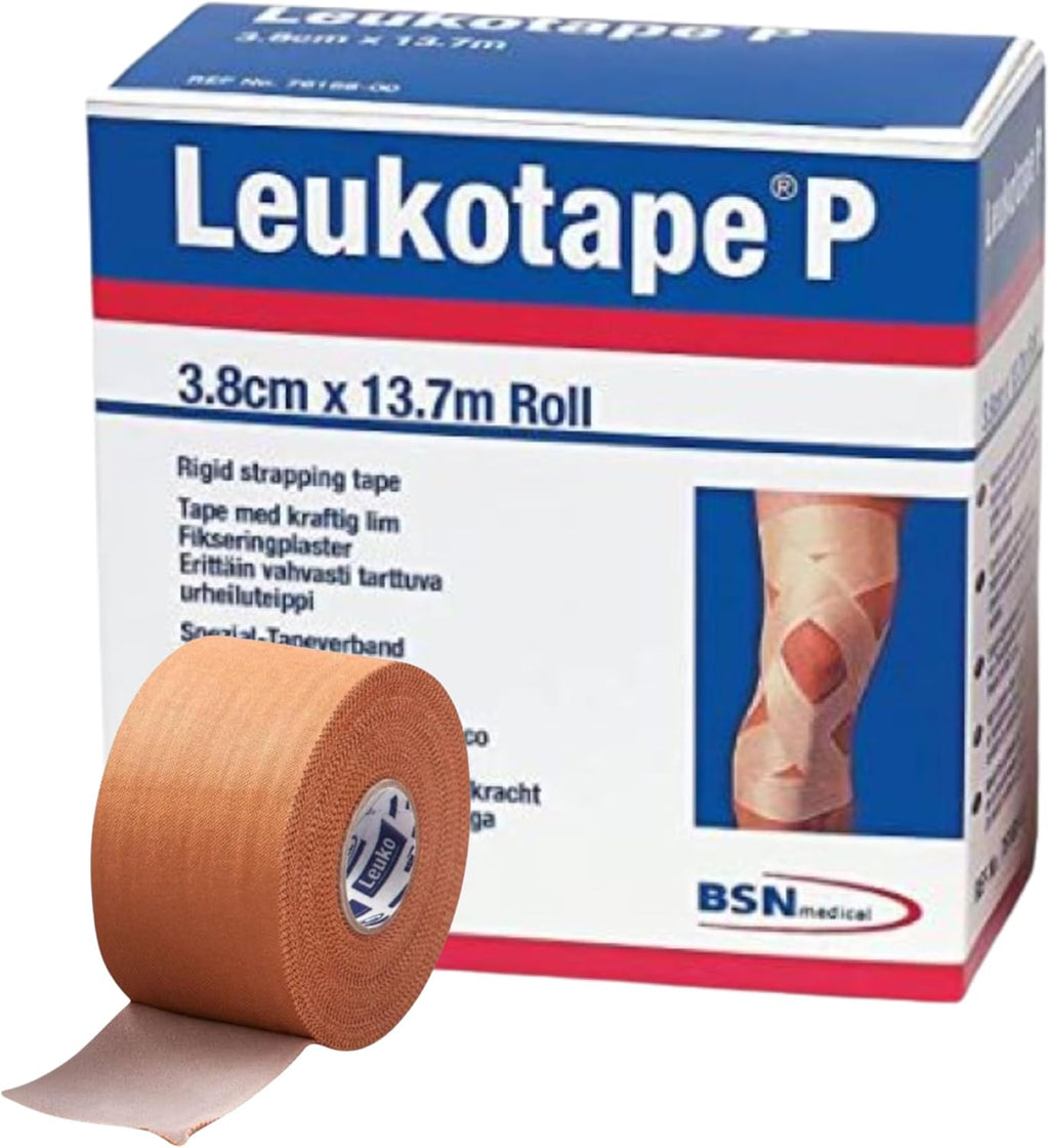 BSN Leukotape P Sports Tape 1.5'' x 15 Yard Roll #76168 Each Use with Cover-Roll