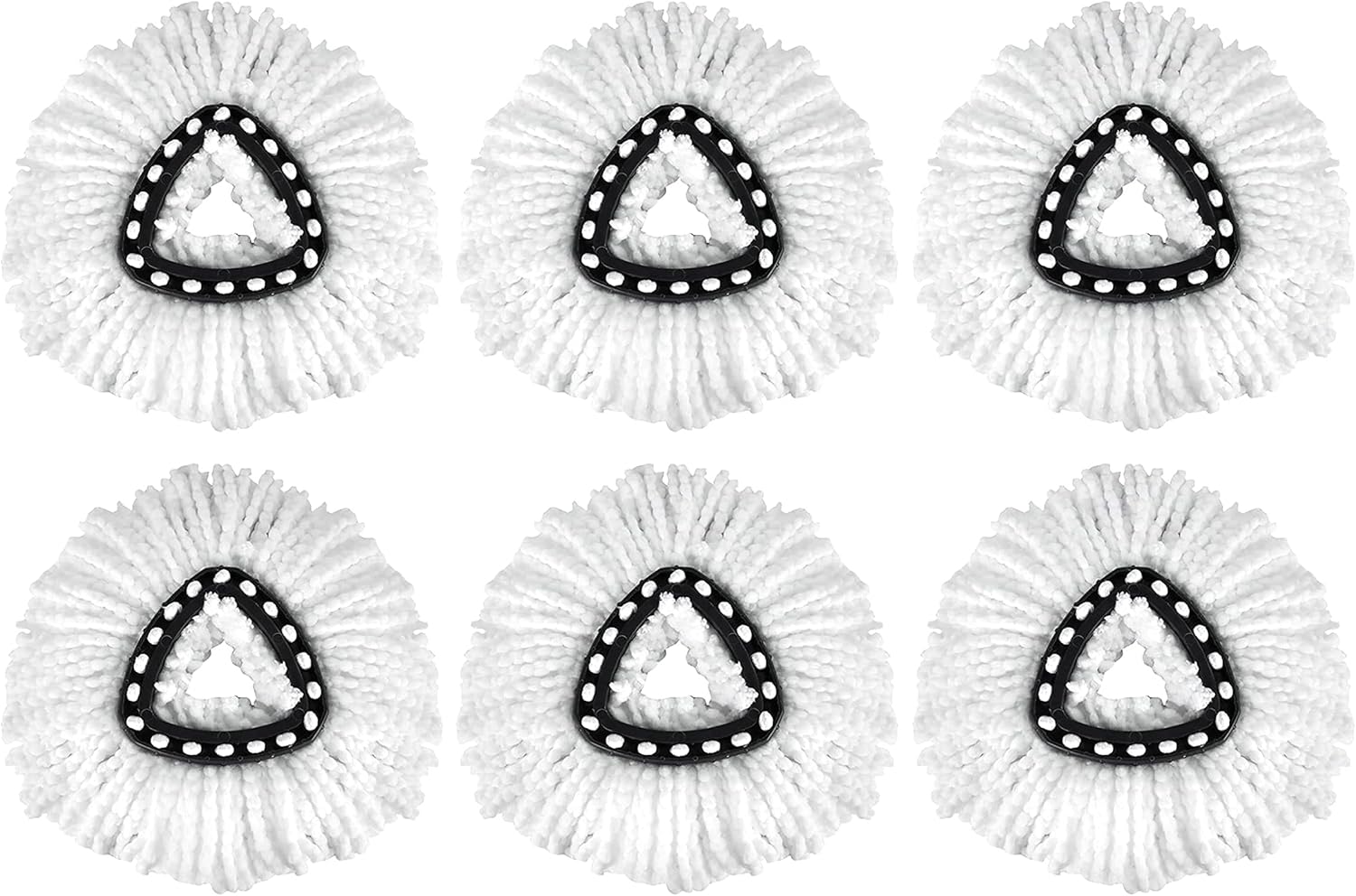 6 Pack EasyWring Spin Mop Refill - Compatible with O-Ceda, Microfiber Floor Spinning Heads Mop Head Replacement