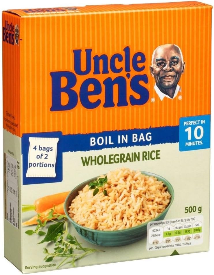 Uncle Ben's Boil in Bag Wholegrain Rice (4x125g)