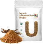 Unleash’d Organic Dandelion Root Powder 16oz – Organic, Vegan, for Tea & Drinks, Supports Detox & Digestive Health