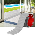 Threshold Ramps for Doorways, 0.4" Rise Rubber Door Threshold Ramp Self-Adhesive Ramps, is Adjustable and Cuttable for Sweeper Wheelchair Stroller Scooter Reducer Ramp (Gray, 2/5"height - 6.6Ft Long)