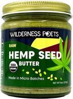 Wilderness Poets Hemp Seed Butter - Organic, Raw, Seed Spread (8 Ounce) - Glass Jar