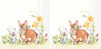 IHR Ideal Home Range Cocktail Napkins Disposable 3-Ply Paper Party Napkin Pack, 5" x 5", Lovely Bunny (Yellow), 20-Count (Pack of 2)