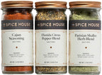 Spice House - No Salt Variety Set - 3 Count - ½ Cup Each - Sealed Display Jars - The Freshest Seasonings Including Cajun and Citrus Pepper - Perfect For The No Salt Cook