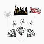 10 PCS Spider Cake Topper Set Decorations,Cupcake Toppers, Kids Superhero Theme Birthday Party Supplies, Happy Birthday Supplies for Boys and Men