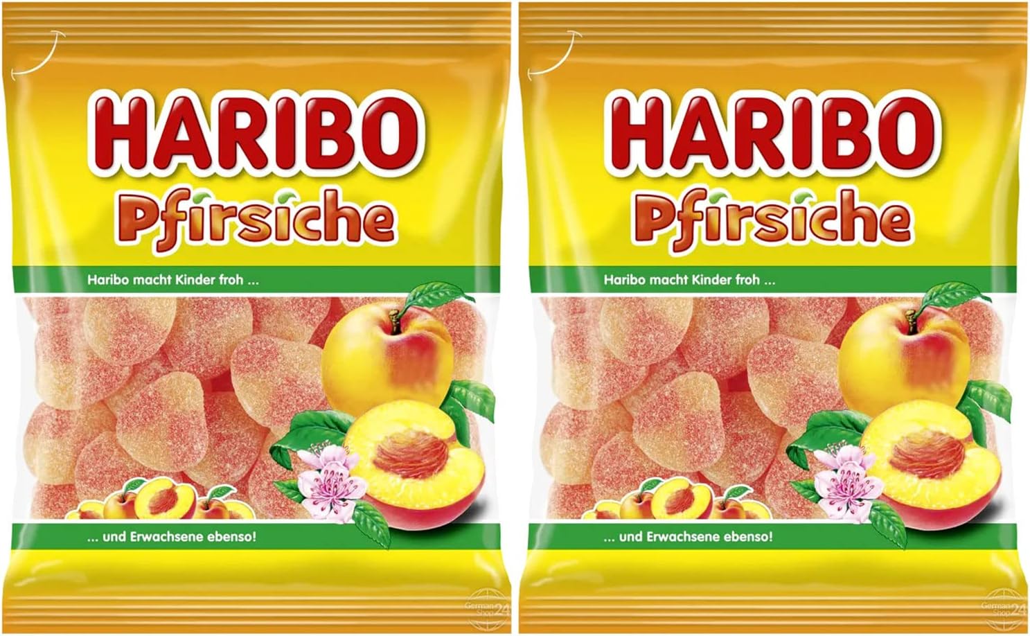 Haribo Pfirsiche (Peach) Gummy Candy 2-Pack (2 x 175g)