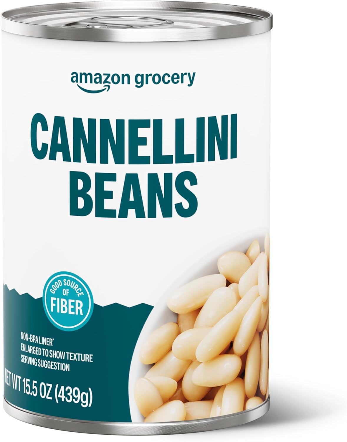 Amazon Grocery, Canned Cannellini Beans, 15.5 Oz