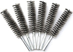 6pcs Pipe Cleaning Brush Set Stainless Steel Bristles, Stainless Steel Pipe Brush for Auto Parts,Bottles, Tubes, Etc.(1" 25mm)