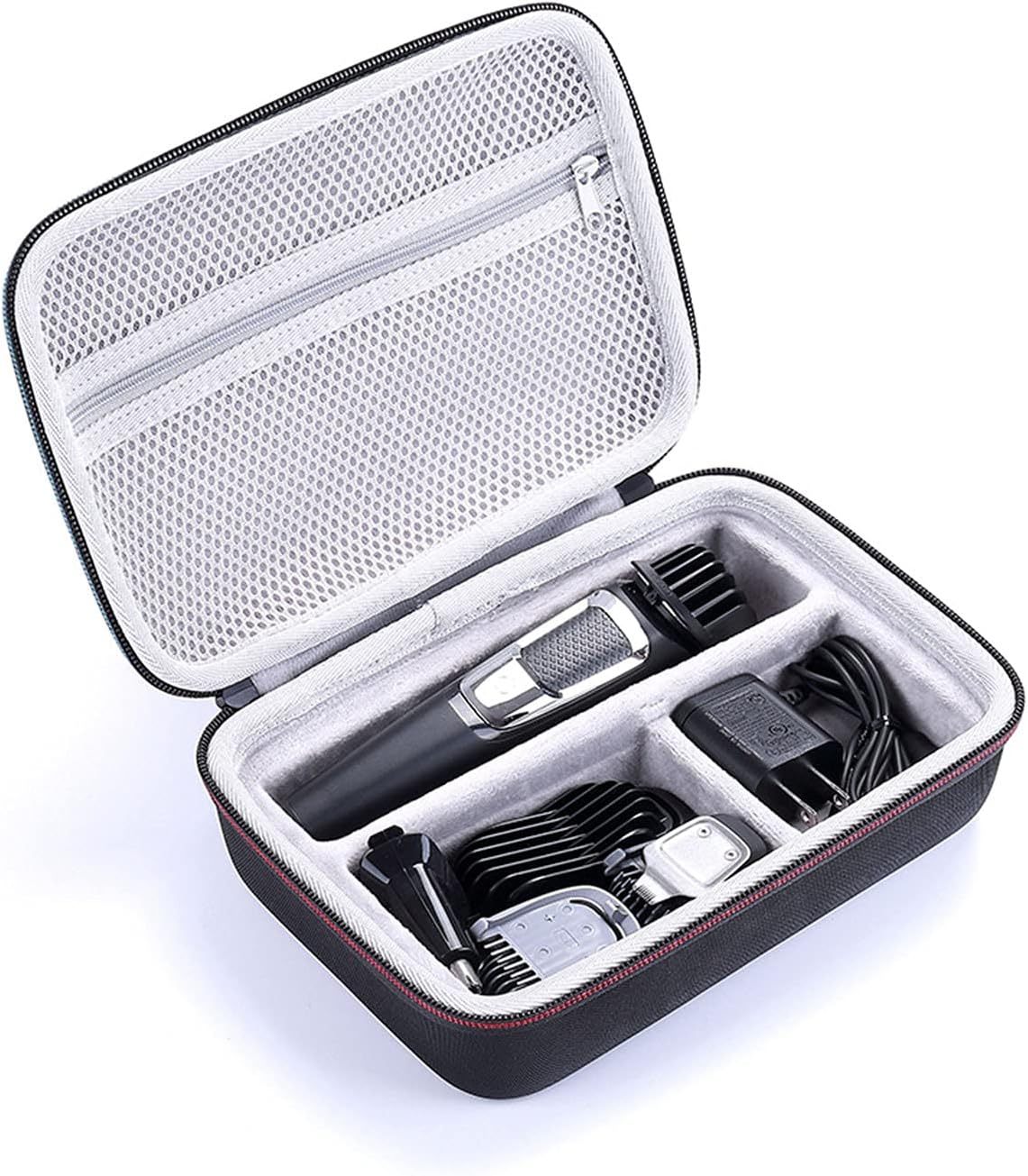LinMei Hard Travel Case Compatible with Philips Norelco Multigroom Series 3000 5000 7000 MG3750 MG5750/49 MG7750/49 Men's Electric Shaver and Attachments Razor Storage Bag Organizer