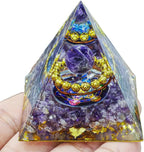 Natural Mineral Crystal Pyramid Energy Healing Meditation Aid Feng Shui Protection Home Decor Versatile Gift Option(2inch Pyramid Amethyst)