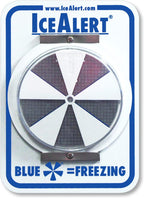 SmartSign Ice Alert Sign - 12 x 7 inch, Universal Mount Temperature Sensitive Indicator with Post-Section Bracket, 40 mil Rustproof Aluminum, Blue, Grey and White, Set of 1, Made in USA