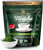 Golden Herbs Culinary Grade Matcha Organic Japanese Green Tea Powder for Lattes, Smoothies & Baking – Vibrant Green, Rich Umami Flavor, Stone-Ground for Maximum Freshness Resealable Pouch (30 Grams, Culinary Quality)