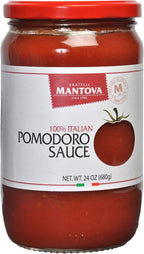 Mantova Italian Pomodoro Tomato Sauce 24 ounce (Pack of 2), 100% Italian Tomatoes, Great Taste