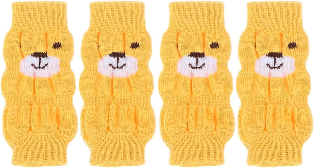 VICASKY Dog Sock Socks for Dogs Licking Tail Protector Knee Brace Leg 4Pcs Slip Leggings for Winter Durable Pet with Cartoon Comfortable Protection Indoor and Outdoor Use
