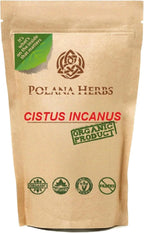 Cistus Incanus Organic Rockrose Loose Herb Herbal Tea Detox, Cleanse, Immune System Booster, Antioxidant, Polyphenols-Phenolic, Caffeein Free, Food Graded Eco-Pack (100g- 50 servings- 3.53 oz)