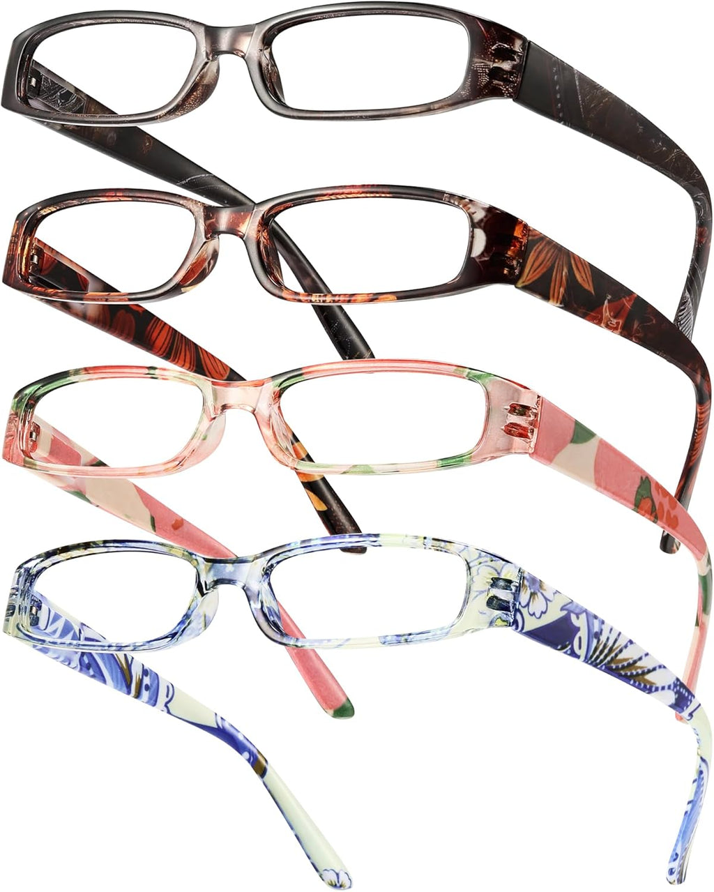 Gaoye 4-Pack Readers for Women, Blue Light Blocking Reading Glasses, Stylish Reading Glasses for Women in 4 Patterns