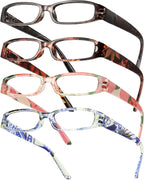 Gaoye 4-Pack Readers for Women, Blue Light Blocking Reading Glasses, Stylish Reading Glasses for Women in 4 Patterns