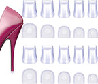 High Heel Protectors Heel Caps, 10 Pairs Clear Heel Covers for High Heel Shoes Anti Slip Noise Reducing U Shape Heel Stoppers Stiletto Tip Protectors for Weddings Grass Gravel Outdoor Use