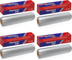 Ox Plastics Aluminum Foil Wrap | Heavy-Duty, Commercial Grade for Food Service Industry | Silver Foil for Cooking, Roasting, Baking, BBQ & Parties | 18"x 500 feet (4 Pack)