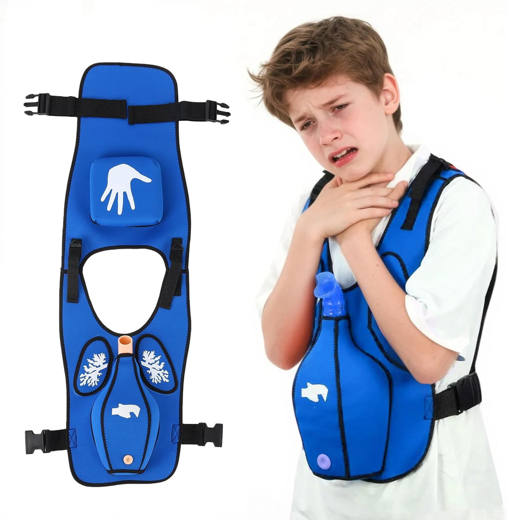Anti Choking Trainer Vest with Back Slap, Heimlich Practice Training Vest, First Aid Teaching Tool for Nurses & Students, for Children