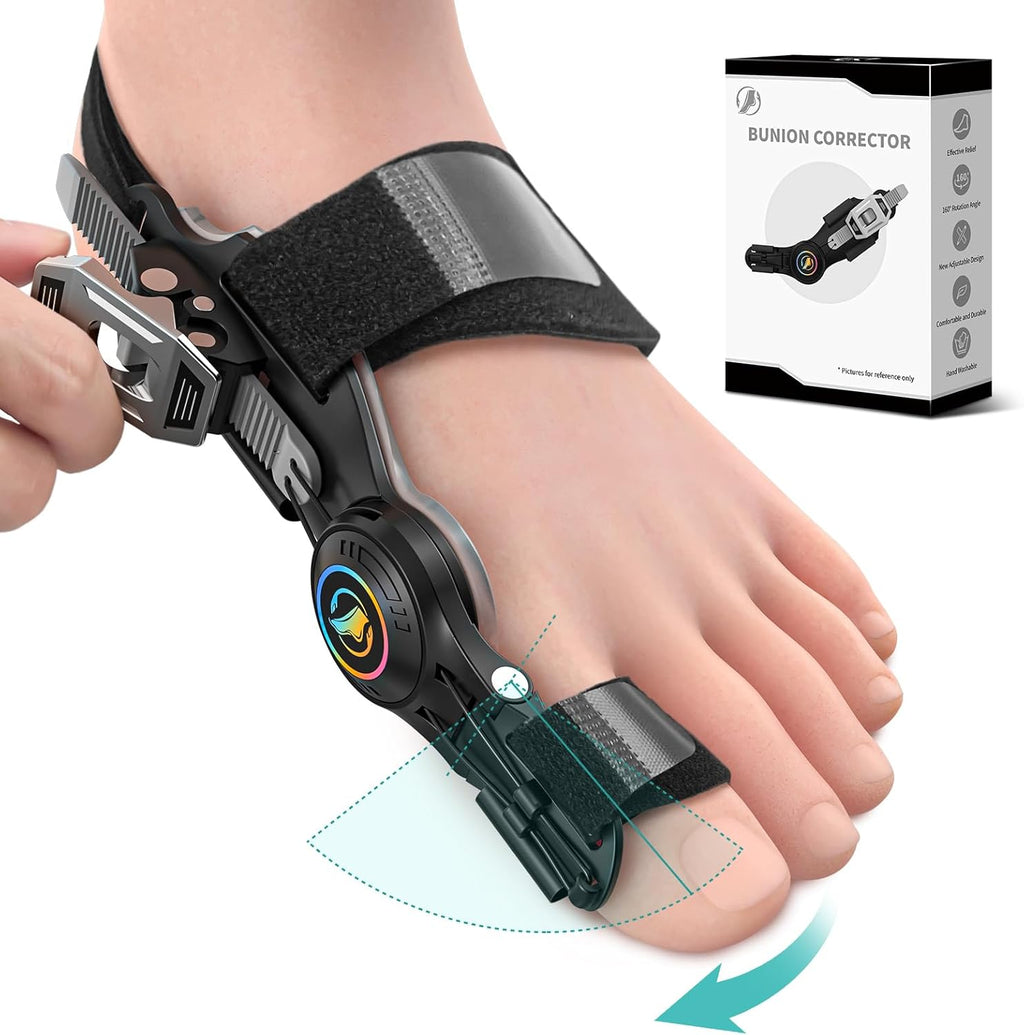 Kutain Upgraded Bunion Corrector for Women and Men, Orthopedic Bunions Correction with Non Slip Big Toe Straightener, Adjustable Bunion Splint Suitable for Left/Right Feet Pain Relief (1PCS)