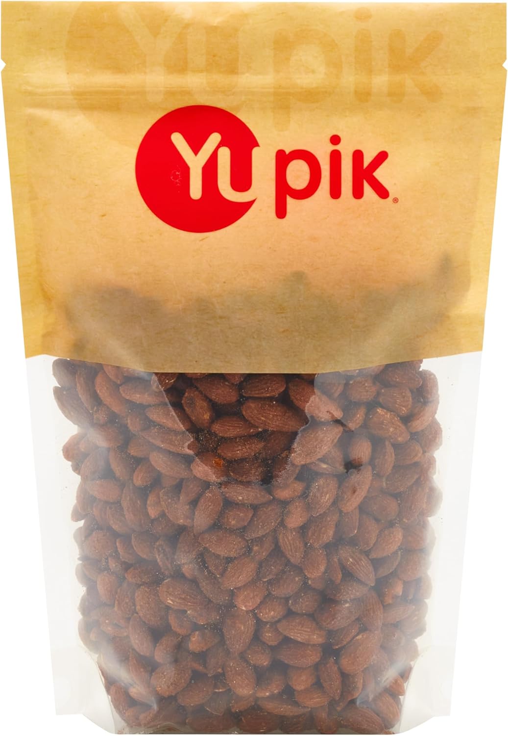 Yupik Smoked Almonds, 2.2 lb (35.2 oz), Kosher, Vegan, Roasted Salted Whole Almonds, Seasoned Nuts, Smoky Flavor, High in Fiber, Crunchy, Savory Snacks