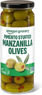 Amazon Grocery, Pimento Stuffed Manzanilla Olives, 7 Oz