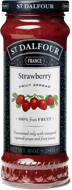 St. Dalfour Strawberry Fruit Spread, 6 Pack, 100% from Fruit, No Cane Sugars, No Corn Syrups, 10 oz Jars