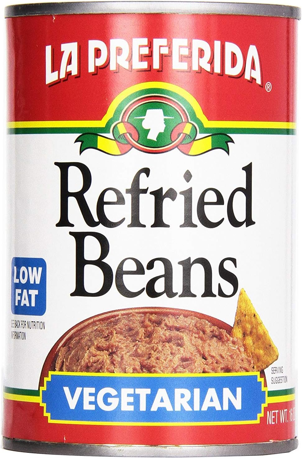 La Preferida Refried Beans, Vegetarian and Low Fat, 16 oz