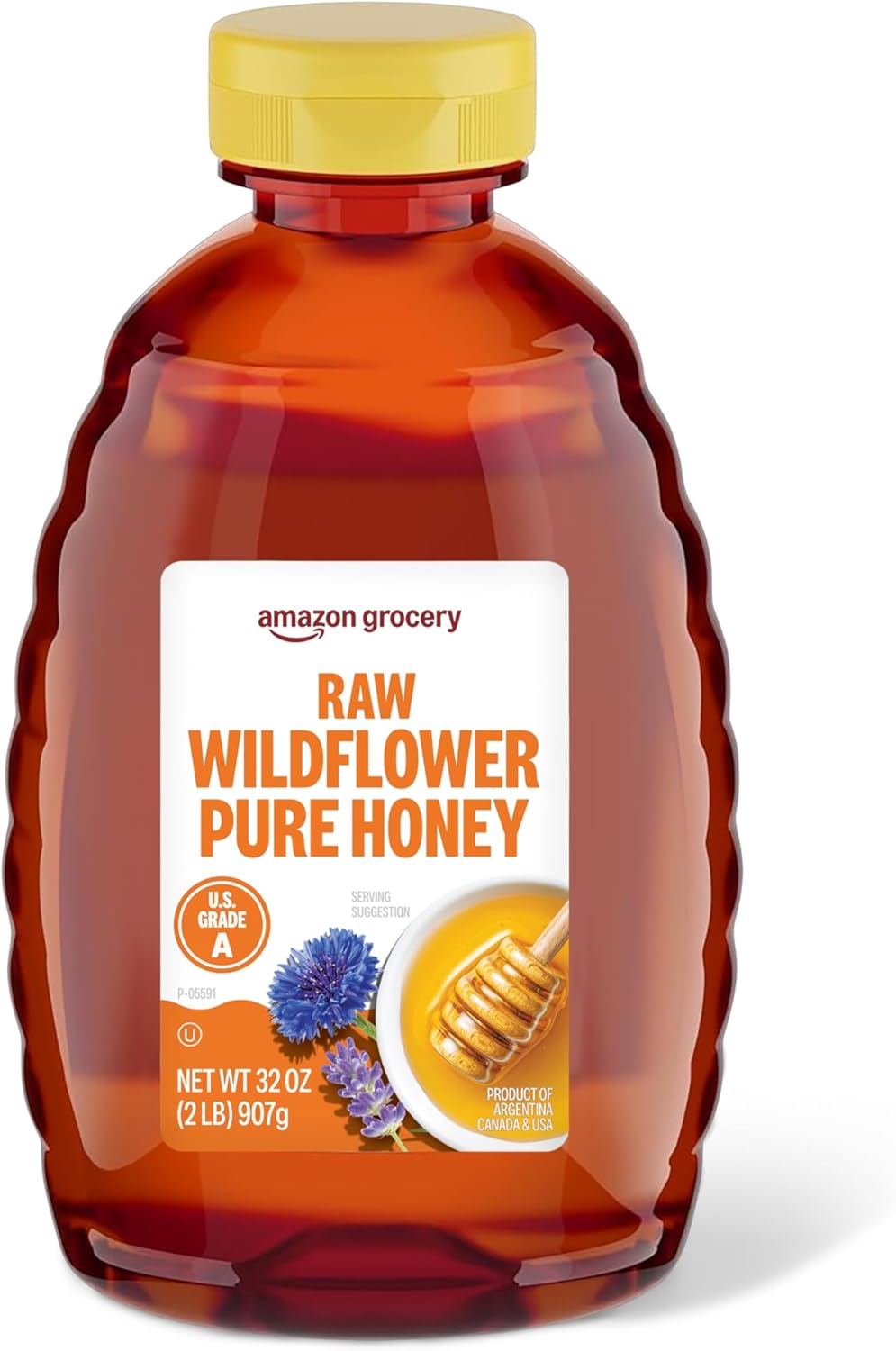 Amazon Grocery, Raw Wildflower Honey, 2 Lb
