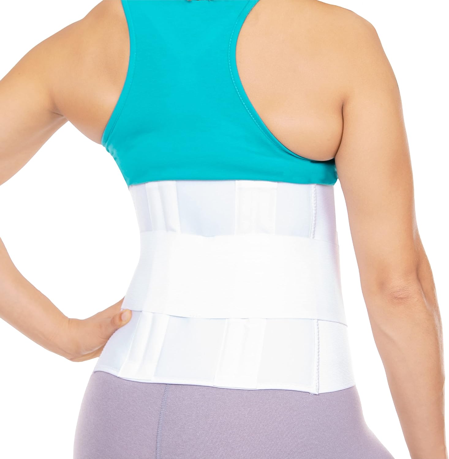 BraceAbility Lower Back Pain Brace - Wraparound Lumbar Support Belt for Herniated or Bulging Discs Treatment, Pinched Nerve Relief, Degenerative Disc Disease and Hip Strains for Men and Women (M)