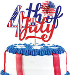 4th of July Birthday Cake Topper - USA Patriotic Independence Day Theme cake Decoration,American National Day Party Supplies